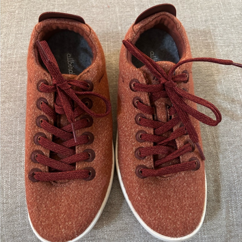Allbirds Terracotta rust wool pipers Lace-Up Sneakers size 8